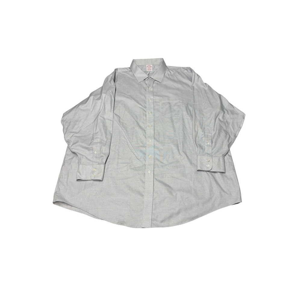 Brooks Brothers Madison Fit Mens 20-36 Non-Iron Supima Cotton Check Dress Shirt